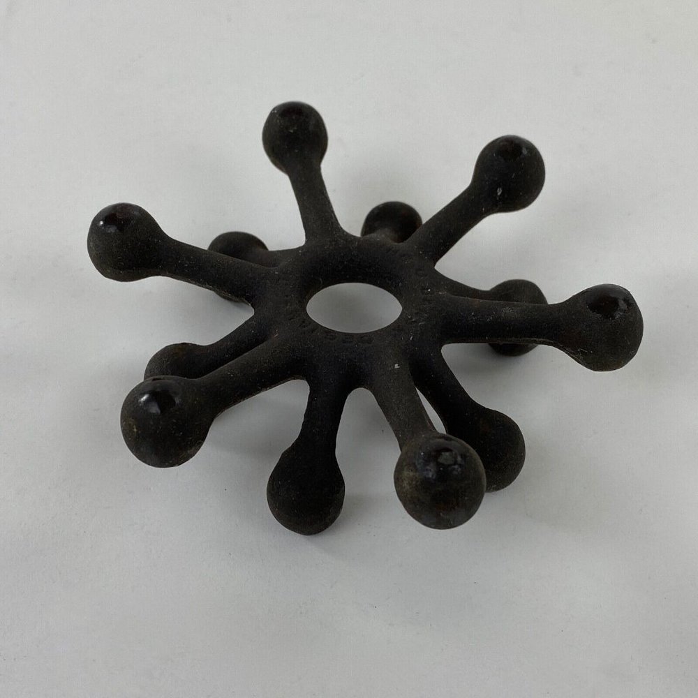 Dansk Designs Mid Century Modern Starburst Candle Holder Cast Iron - Picture 4 of 9